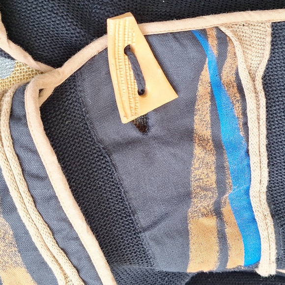 Tivoli Boho 3D Knit Waffle Cardigan With Pottery Button Clasp Size Large Artsy - Picture 2 of 11